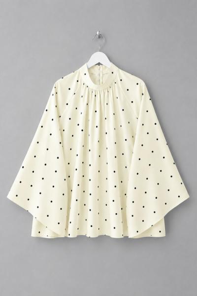 Puantiyeli Oversize Tunik Sarı