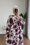 Yasemin Oversize Elbise Mürdüm