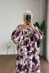 Yasemin Oversize Elbise Mürdüm