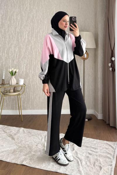 Parçalı Pantolonlu Takım  Pembe