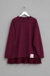 Eteği Piliseli Oversize Tunik  Bordo