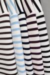 Salaş Polo Yaka Çizgili Sweatshirt  Mavi