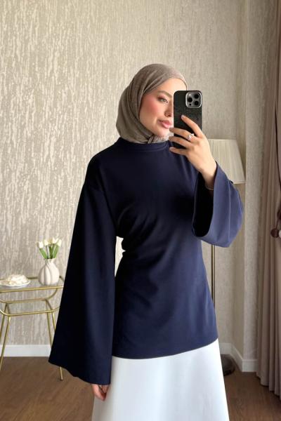Layla Bağlamalı Oysh Tunik Lacivert