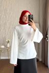 Layla Bağlamalı Oysh Tunik Beyaz