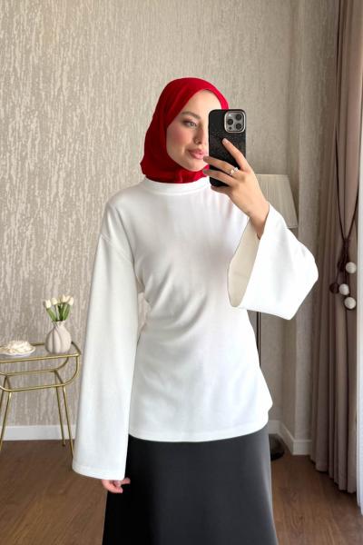 Layla Bağlamalı Oysh Tunik Beyaz