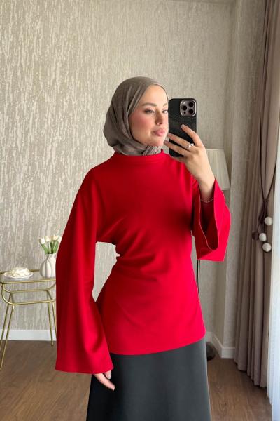 Layla Bağlamalı Oysh Tunik Kırmızı