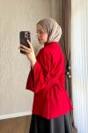 Layla Bağlamalı Oysh Tunik Kırmızı