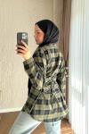 Amire Kaşe Bağmalı Tunik Yeşil