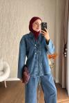 Nova Denim Takım  Kot Mavi