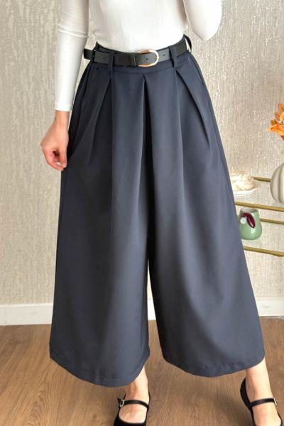 Maksimo Kırışmayan Etek Pantolon Lacivert