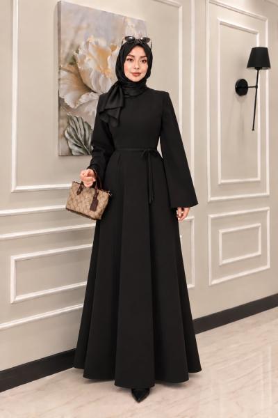 Zümra Double Elbise Siyah