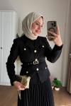 Elegant Etekli Takım Siyah