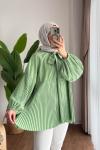 Piliseli Salaş Tunik Yeşil