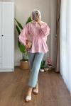 Beli Tünelli Tunik Pembe
