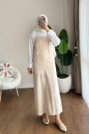 İpli Gabardin Jile Bej
