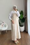 İpli Gabardin Jile Bej