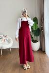 İpli Gabardin Jile Bordo