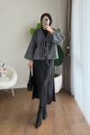 İki bağlamalı Fox Kimono Füme