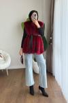 Lolita Peluş Yelek Bordo